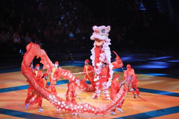 Biểu diễn múa Lân – Sư – Rồng tại Liên hoan Võ cổ truyền quốc tế 2022 